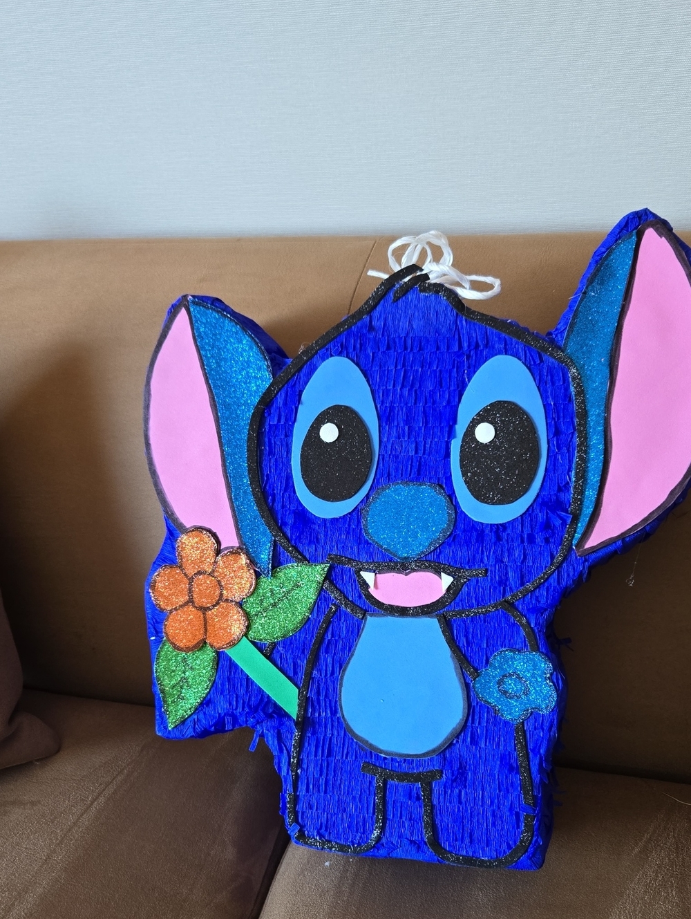 STITCH PIÑATA Bright Blue Kids One-Piece with Pink Ear Details Party Supplies